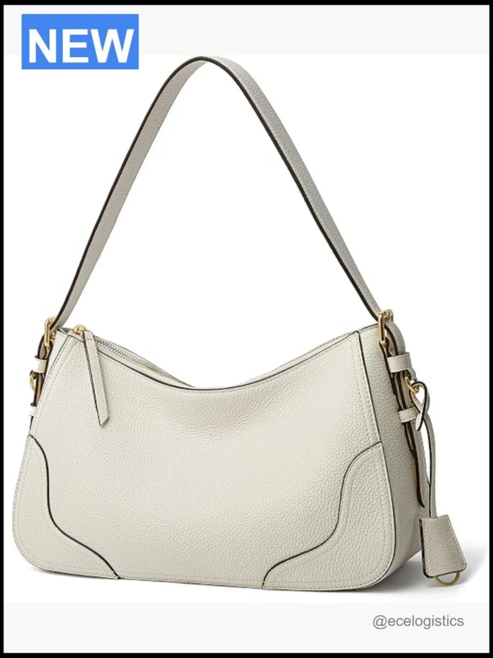 Genuine Leather Satchel Purse, Top Handle Shoulder Bag with Adjustable Strap